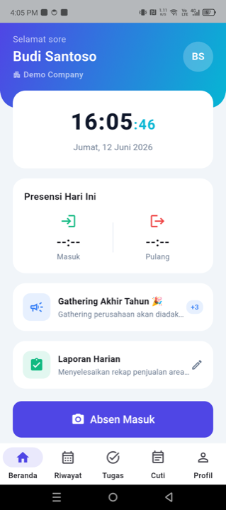 Beranda & Absen