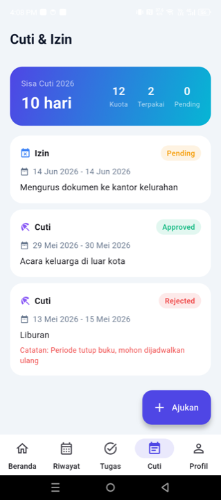 Cuti & Saldo